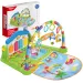 Animale vesele pe covor verde de joacă cu pian pentru bebeluși 64x78cm