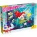 Ariel, mica sirenă 2 în 1 puzzle de 60 piese și carte de colorat 50x35cm - Lisciani