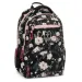 Ars Una: Flowery Black ghiozdan ergonomic cu flori, rucsac 33x45x24cm