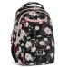 Ars Una: Flowery Black ghiozdan școlar cu flori AU-6, rucsac 34x45x26cm