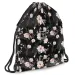 Ars Una: Flowery Black sac de sport pentru adolescenți cu flori, 37,5x46cm