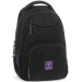 Ars Una: Ghiozdan/rucsac școlar pentru fete, Cordura, negru-violet, AU-6, 34x45x26 cm