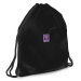 Ars Una: Girls sac de sport pentru adolescente, negru-violet, 37,5 x 46 cm