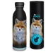 Ars Una: Máté Bence - Sticlă metalică cu pereți dubli cu motiv de vulpe în cutie decorativă 600ml