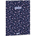 Ars Una: Navy Bloom dosar cu elastic floral, mărime A4