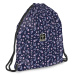Ars Una: Navy Bloom sac de gimnastică pentru adolescenți, sac sport 37,5x46 cm