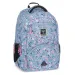 Ars Una: Pearl Blossom Blue ghiozdan ergonomic cu flori, rucsac 33x45x24cm
