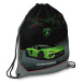 Ars Una: Sac de sport verde cu Lamborghini, 32x42 cm