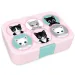 Ars Una: Think Pink cutie pentru gustări compartimentată cu pisici 15,3×21,6×5,2 cm imaginea 1