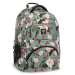 Ars Una: rucsac școlar ergonomic verde floral 27 L