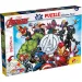 Avengers 2 în 1 puzzle de 60 piese și carte de colorat 35x25cm - Lisciani