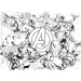 Avengers 2 în 1 puzzle de 60 piese și carte de colorat 35x25cm - Lisciani