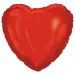 Balon din folie în formă de inimă – roșu 46cm
