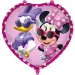 Balon din folie în formă de inimă cu Minnie Mouse, 46 cm