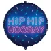 Balon folie – inscripție neon „HIP HIP HOORAY” 46cm