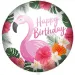 Balon folie "La mulți ani" – Design cu flamingo 46cm