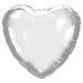 Balon folie în formă de inimă – argintiu, 46 cm