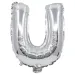 Balon folie în formă de literă argintie – litera U 32cm