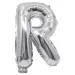 Balon folie în formă de literă argintie - Litera R 32cm