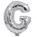 Balon folie în formă de literă, culoare argintie – Litera G, 32cm