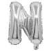 Balon folie în formă de literă, culoare argintie – litera N, 32 cm