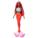 Barbie Dreamtopia: Păpușă cu păr roz și coadă de sirenă de culoare coral - Mattel