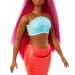 Barbie Dreamtopia: Păpușă cu păr roz și coadă de sirenă de culoare coral - Mattel