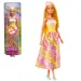 Barbie Dreamtopia: Păpușă prințesă în rochie galben-roz cu fluturi - Mattel