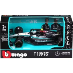 Bburago: Mercedes-AMG F1 W15 Performance mașină de curse F1 model auto din metal 1/43 (Lewis Hamilton #44) imaginea 1