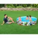 Bestway: Fill n Fun™ piscină cu pereți rigizi și design cu dinozauri, Ø 183 x 38 cm.