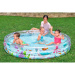 Bestway: Piscină transparentă cu trei inele, cu imprimeu acvatic, 183 x 33 cm