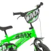 Bicicletă BMX de 12” pentru copii cu roți ajutătoare, în culorile verde-negru – bicicletă Dino Bikes