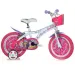 Bicicletă pentru copii Barbie roz-alb, mărimea 12 - bicicletă Dino Bikes