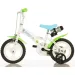 Bicicletă pentru copii Bluey 12” cu suport pentru sticlă și roți ajutătoare, în culorile alb-albastru-verde – bicicletă Dino Bikes
