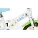 Bicicletă pentru copii Bluey 12” cu suport pentru sticlă și roți ajutătoare, în culorile alb-albastru-verde – bicicletă Dino Bikes