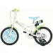 Bicicletă pentru copii Bluey de 14” cu suport pentru sticlă de apă și roți ajutătoare, în culorile alb-albastru-verde – bicicletă Dino Bikes