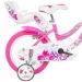 Bicicletă pentru copii Flappy 14” cu coș și scaun pentru păpuși, culoare roz-alb – bicicletă Dino Bikes