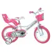Bicicletă pentru copii Hello Kitty, roz-alb, mărimea 16 - bicicletă Dino Bikes