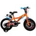 Bicicletă pentru copii Hot Wheels 14” cu suport pentru sticlă și roți ajutătoare, culoare portocaliu-negru – bicicletă Dino Bikes