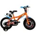 Bicicletă pentru copii Hot Wheels 16” cu suport pentru sticlă și roți ajutătoare, în culorile portocaliu-negru – bicicletă Dino Bikes
