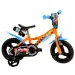 Bicicletă pentru copii Hot Wheels de 12” cu suport pentru sticlă și roți ajutătoare, în culori portocaliu-negru – bicicletă Dino Bikes