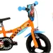 Bicicletă pentru copii Hot Wheels de 12” cu suport pentru sticlă și roți ajutătoare, în culori portocaliu-negru – bicicletă Dino Bikes