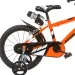 Bicicletă pentru copii R88 16” cu suport pentru bidon și roți ajutătoare, culoare portocaliu-negru – bicicletă Dino Bikes