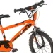 Bicicletă pentru copii R88 de 14” cu suport pentru sticlă și roți ajutătoare, culoare portocaliu-negru – bicicletă Dino Bikes