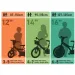 Bicicletă pentru copii R88 de 14” cu suport pentru sticlă și roți ajutătoare, culoare portocaliu-negru – bicicletă Dino Bikes