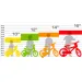 Bicicletă pentru copii Raptor verde, mărime 16 - bicicletă Dino Bikes