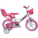 Bicicletă pentru copii, unicorn roz-alb, mărimea 12 - bicicletă Dino Bikes