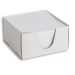Bloc de notițe în formă de cub, 9×9×5 cm, 500 de foi, alb, în cutie