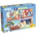 Bluey și prietenii săi 2 în 1 puzzle maxi pentru podea 4x48 piese și carte de colorat 35x25cm - Lisciani