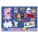 Caiet de schițe creativ de colorat Peppa Pig cu șablon și autocolante în mai multe variante